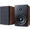 Argon Audio Forus 4 passive bookshelf speakers with wood finish and compact design, ideal for home audio setups.