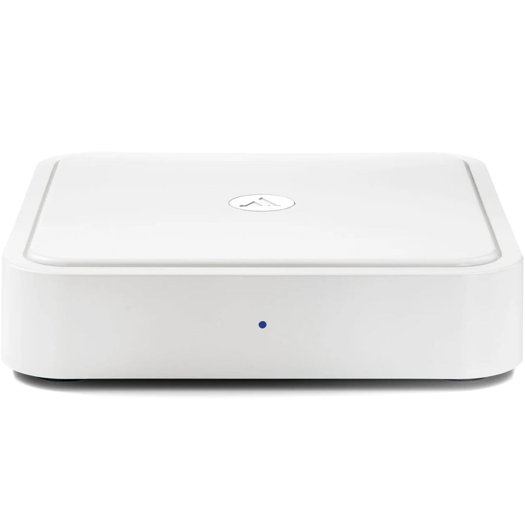 Argon Audio Solo music streamer device with sleek design and front display, used for high-quality audio streaming.