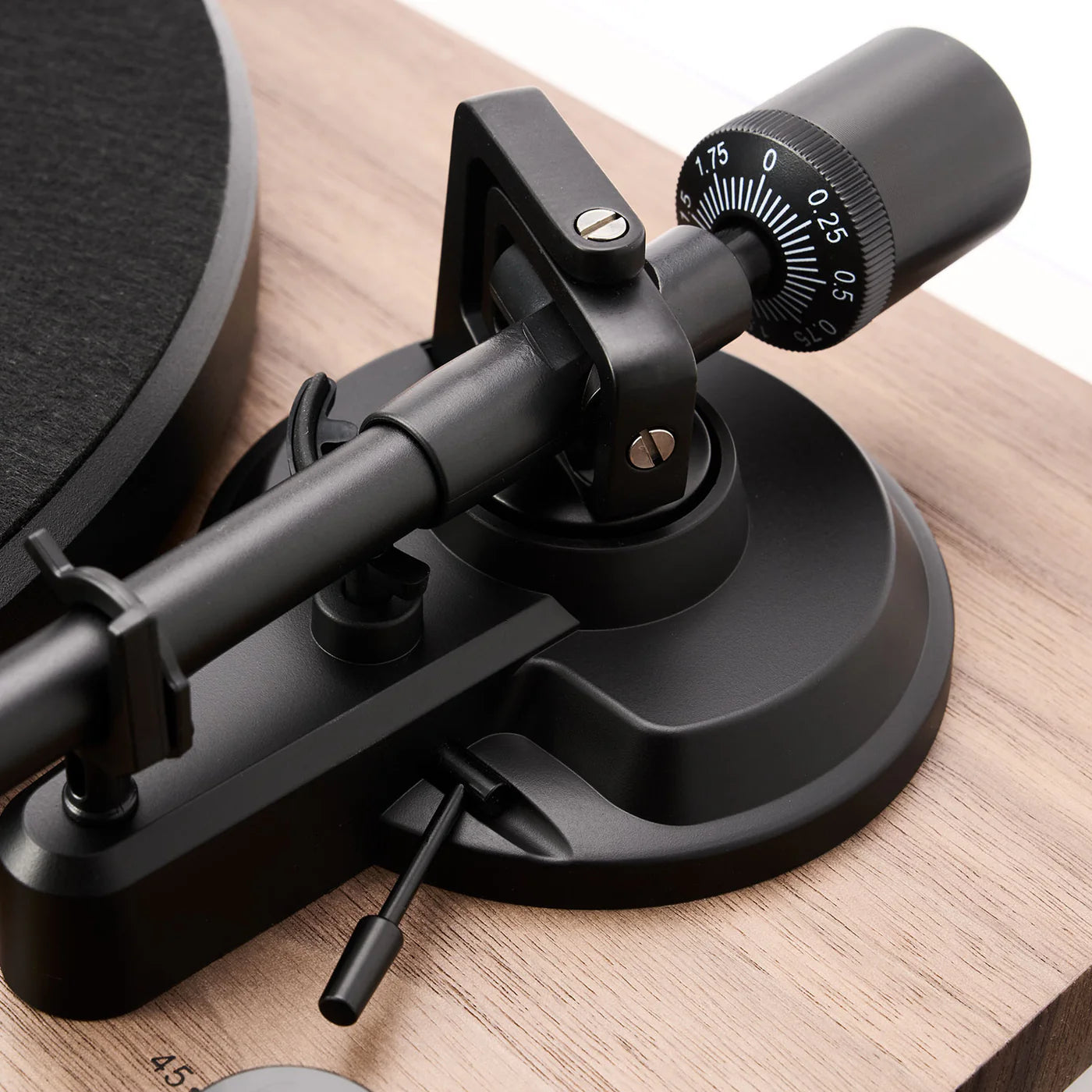 Argon Audio TT MK2 turntable with sleek wooden finish and modern design, featuring tonearm and control buttons visible.