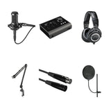 Audio-Technica AT 2035 studio microphone bundle with microphone, shock mount, and accessories for professional recording setup