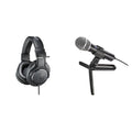 Audio-Technica ATH-M20x Podcaster Set with over-ear headphones and microphone, designed for audio recording and streaming.