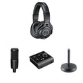 Audio-Technica ATH-M40x headphone bundle with accessories, ideal for music production and studio use.