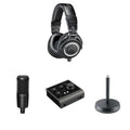 Audio-Technica ATH-M50x Producer Kit with headphones and accessories, professional audio gear for music production and mixing.