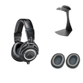 Audio-Technica ATH-M50x starter kit featuring professional studio headphones and accessories in the bundle.