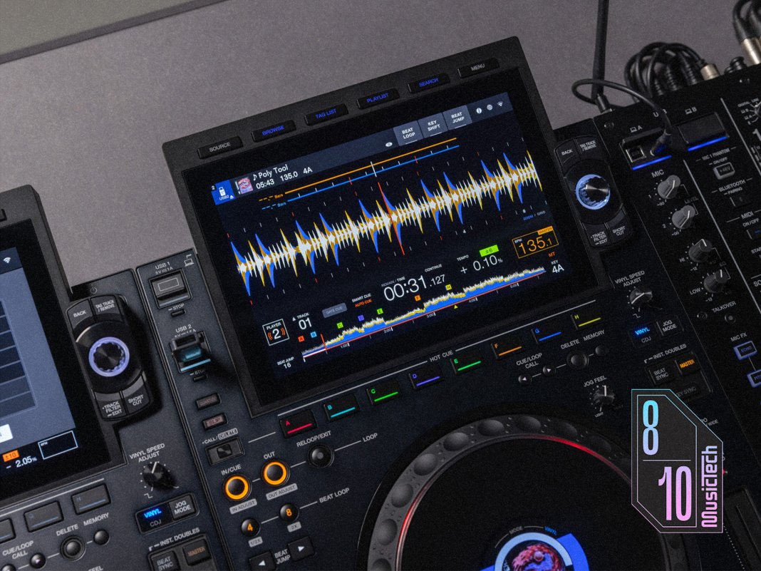 AlphaTheta CDJ-3000X DJ media player with large touchscreen and professional controls for DJs.