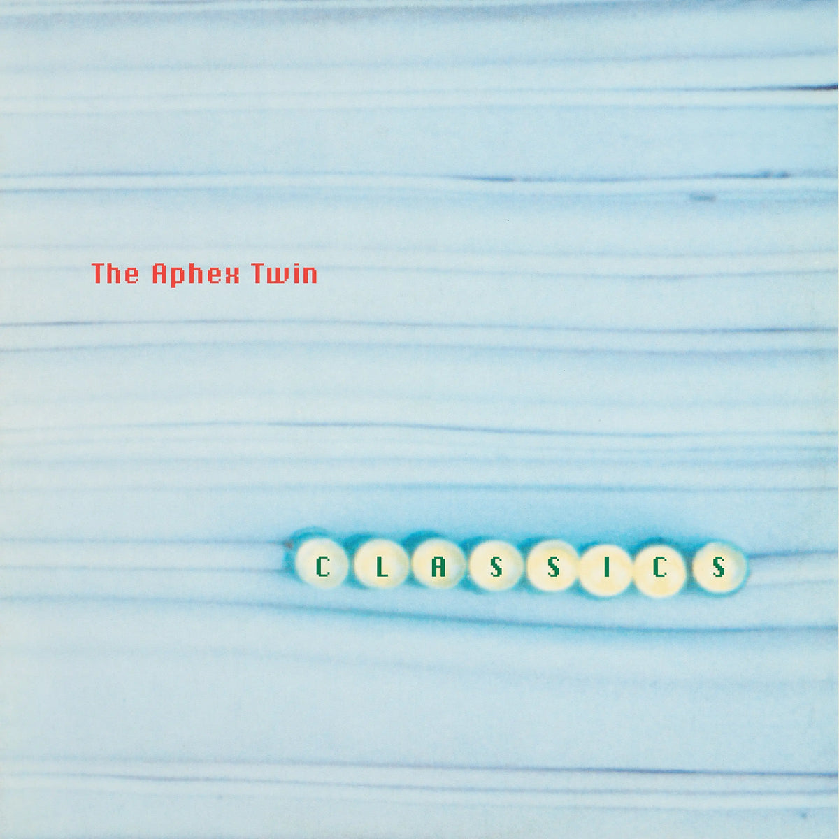 Black vinyl 2LP of Aphex Twin Classics by R&S Records, featuring album cover artwork and packaging.