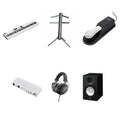 Arturia KeyLab Essential 88 MK3 MIDI keyboard bundle with controller, software, and accessories for music production.