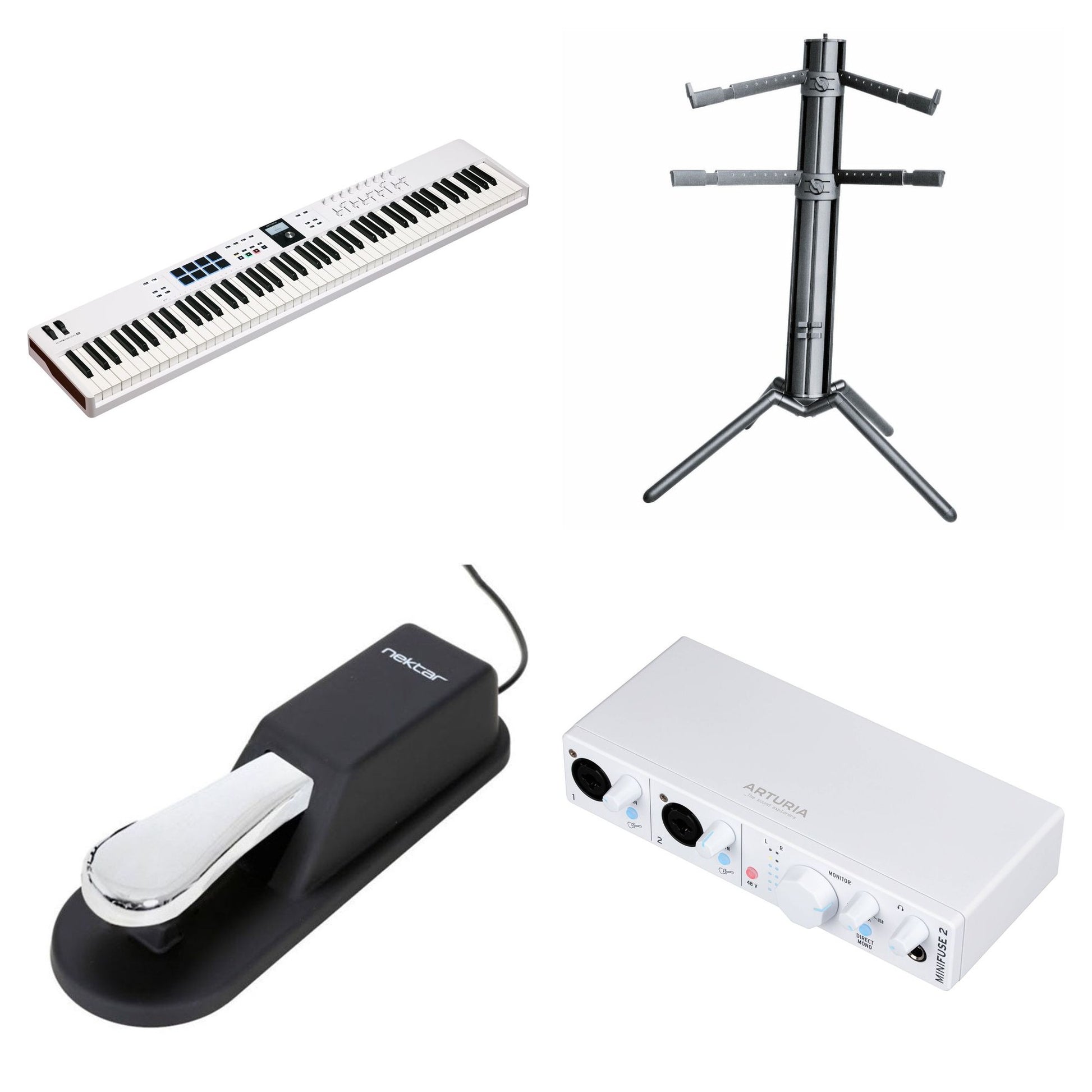 sustain pedal arturia keylab Arturia KeyLab Essential 88 MK3 Home Studio Set