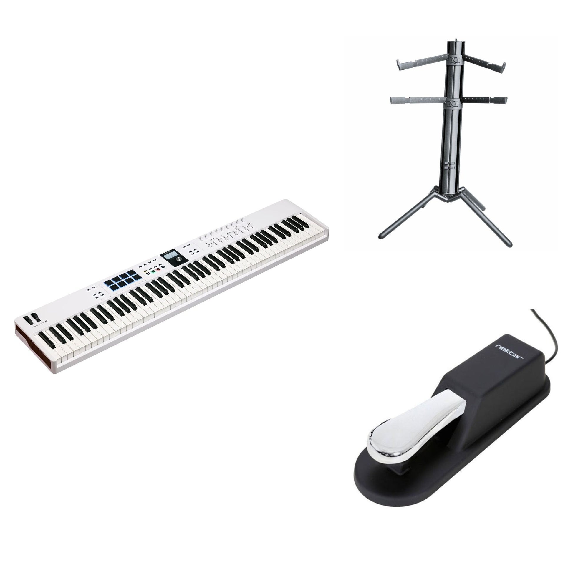sustain pedal arturia keylab Arturia KeyLab Essential 88 MK3 Stage Ready Set