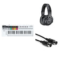 Arturia KeyStep Pro Starter Kit with MIDI keyboard controller, cables, and accessories for music production and performance.