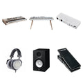 Arturia PolyBrute 12 Reference Set keyboard bundle featuring multiple PolyBrute synths with control panels and connections.