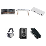 Arturia PolyBrute Ultimate Bundle keyboard synth with multiple control knobs, keys, and patch panels for versatile sound creation.