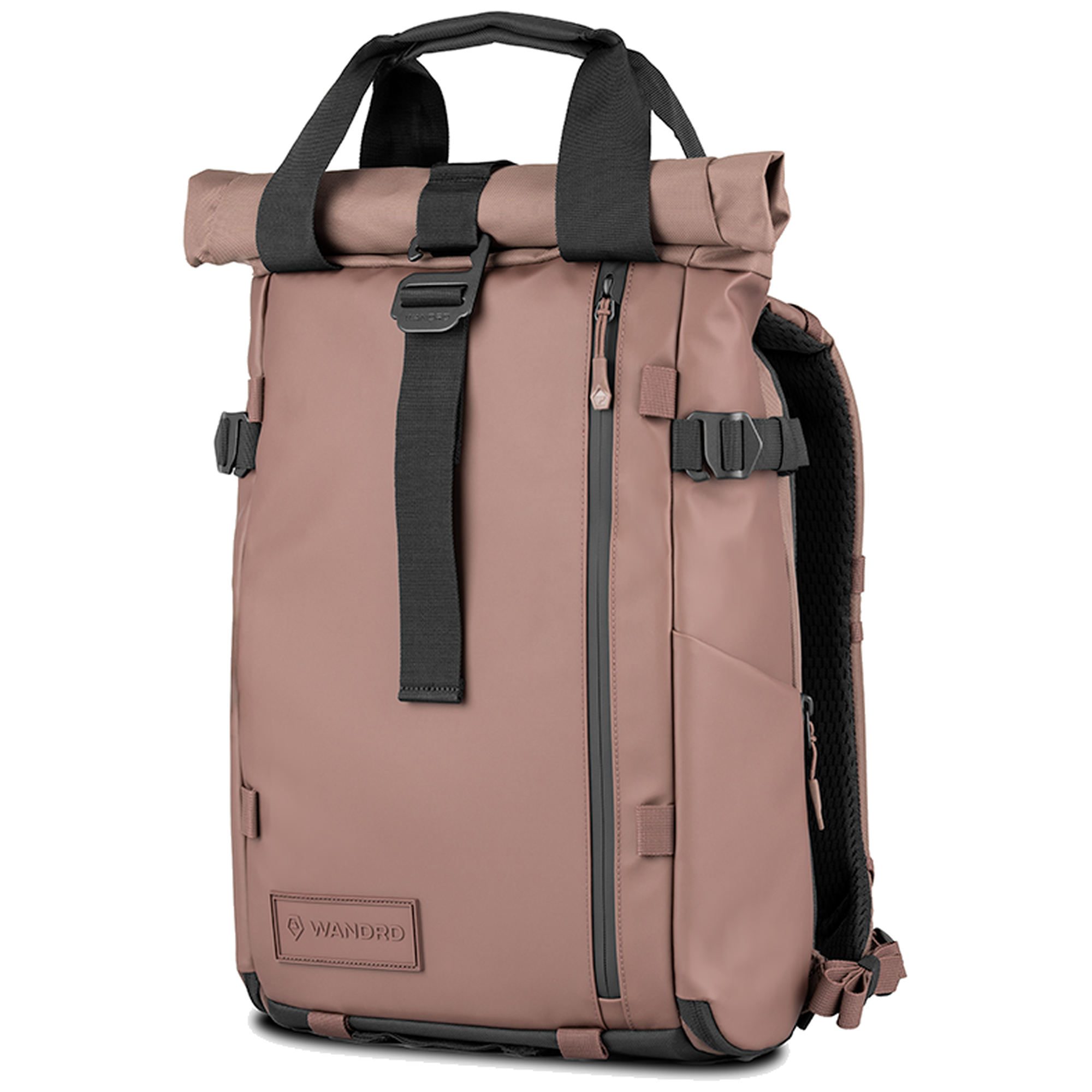 Wandrd Prvke 15L photo bundle bag with angled view, designed for video equipment and cameras, in AtacamaClay color.