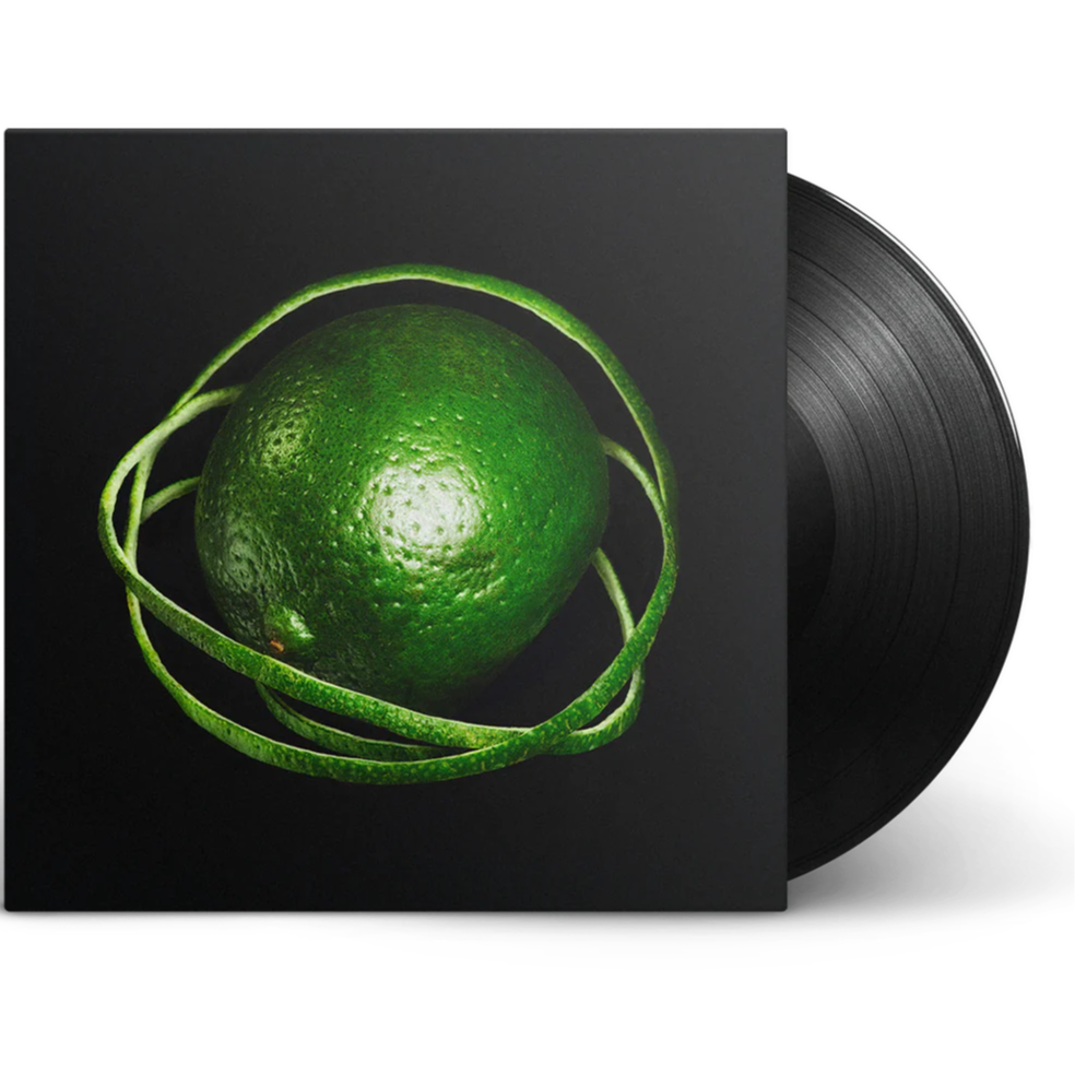 Black vinyl LP of Big Thief's Double Infinity album, 12-inch record in a sleek black finish, by indie rock label 4AD.