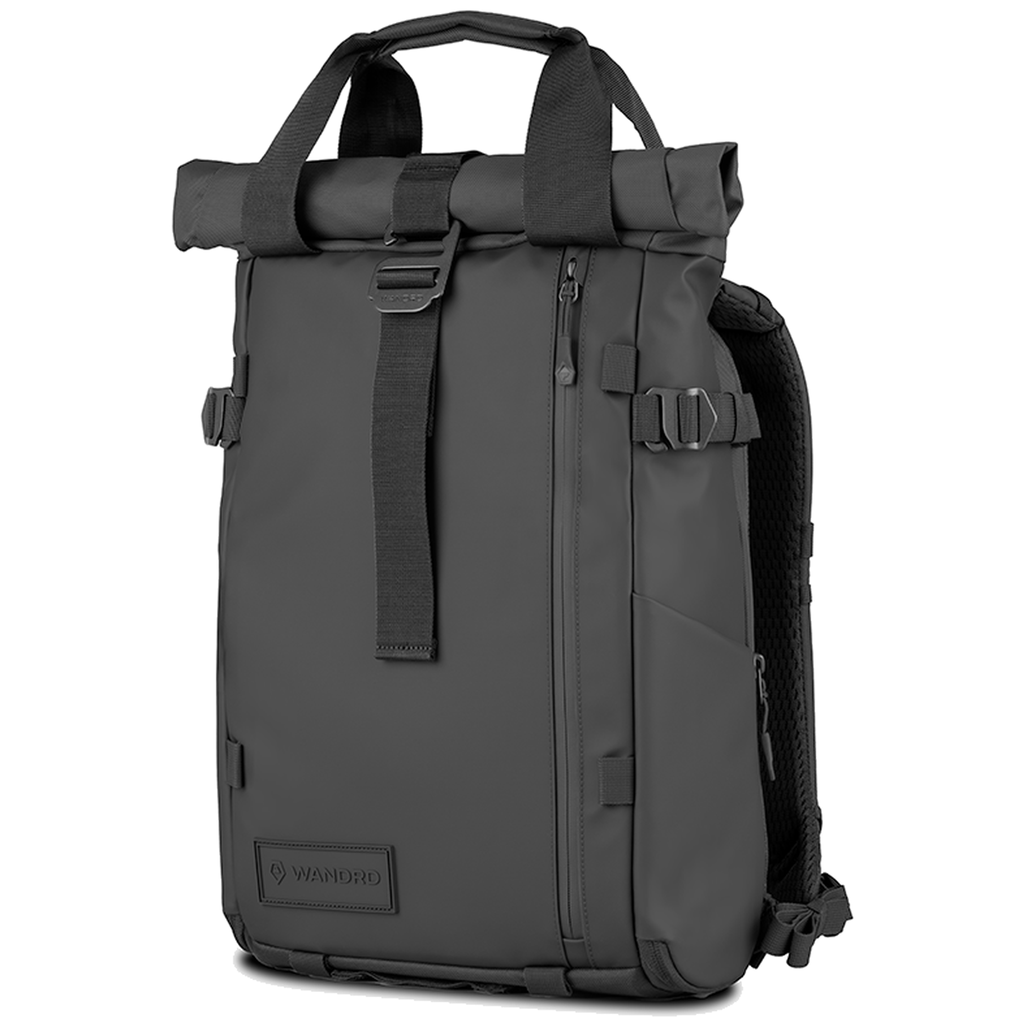 Black Wandrd Prvke 15L photo bundle bag with angled design, featuring compartments for camera gear and accessories.