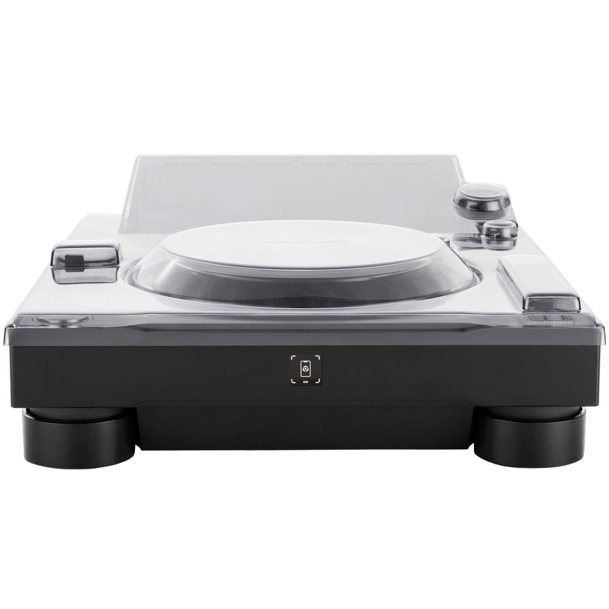Decksaver AlphaTheta CDJ-3000X DJ cover shown, designed for protecting the Pioneer CDJ-3000X from dust and damage.