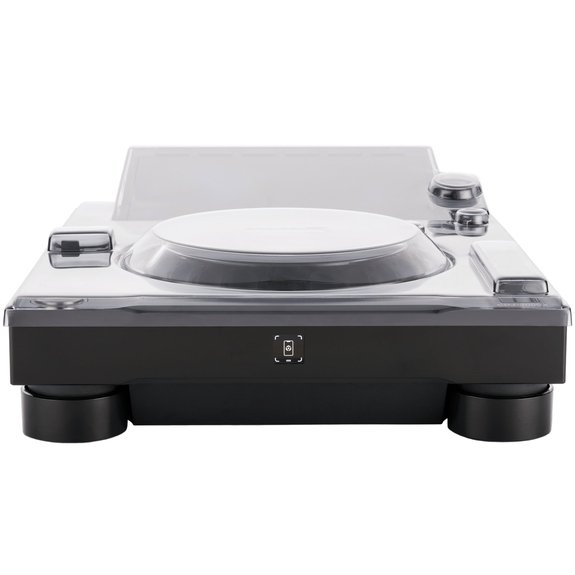 Decksaver AlphaTheta CDJ-3000X DJ cover shown, designed for protecting the Pioneer CDJ-3000X from dust and damage.