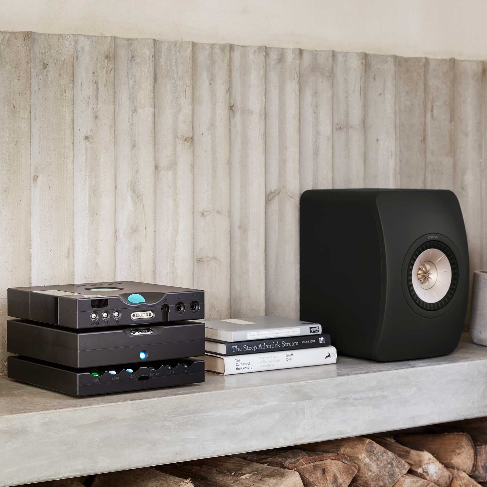 Black Chord Electronics Hugo TT2 headphone amplifier and DAC with sleek design and detailed front panel controls.
