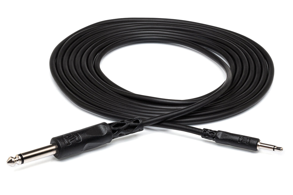 Hosa CMP-300 3.5mm TS - 6.3mm TS Mono cable, full coiled cable view