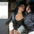 Celeste Woman of Faces vinyl LP in black, featuring cover art, from Polydor Records, with a sleek black vinyl and colorful album cover.