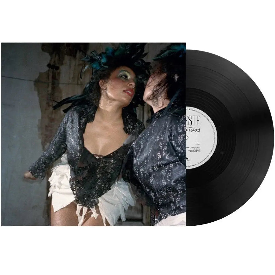 Celeste Woman of Faces vinyl LP by Polydor Records featuring black cover art with a woman’s face illustration.