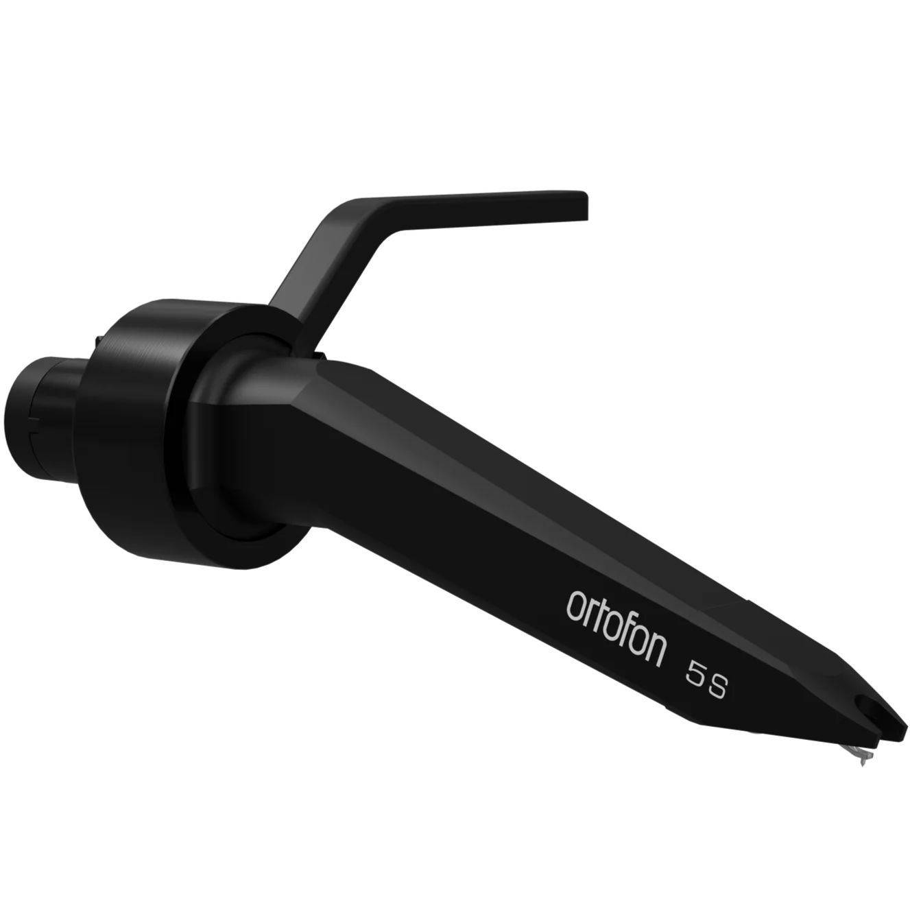 Ortofon Concorde 5S turntable cartridge shown from the right tilt, featuring sleek design and stylus for high-quality vinyl playback.