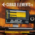 Steinberg Cubase Elements 15 DAW software perpetual license box with software disc and user manual for music production.