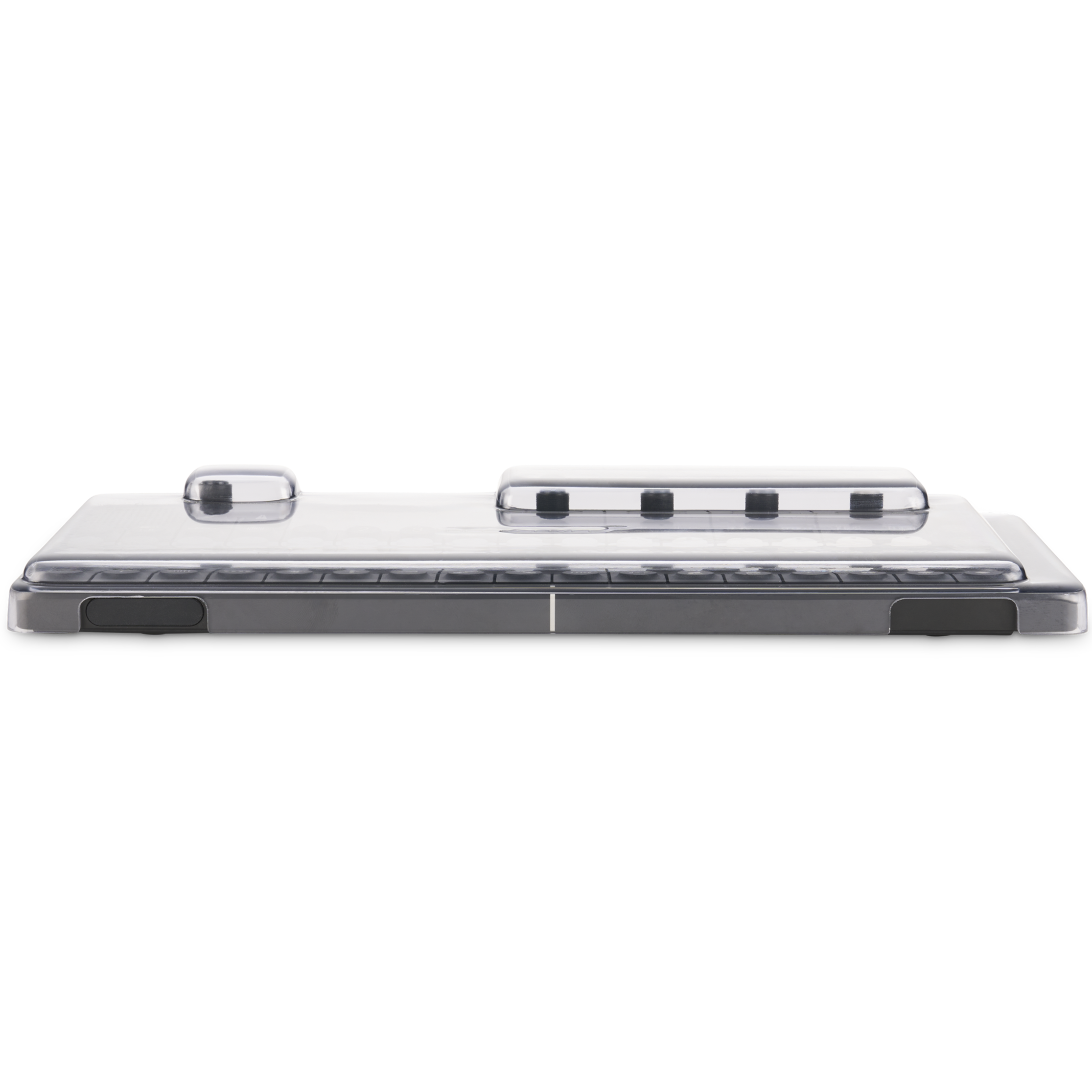 Decksaver OP-1 and OP-XY cover, clear plastic protective case for Teenage Engineering OP-1, OP-1 Field, and OP-XY synthesizer.