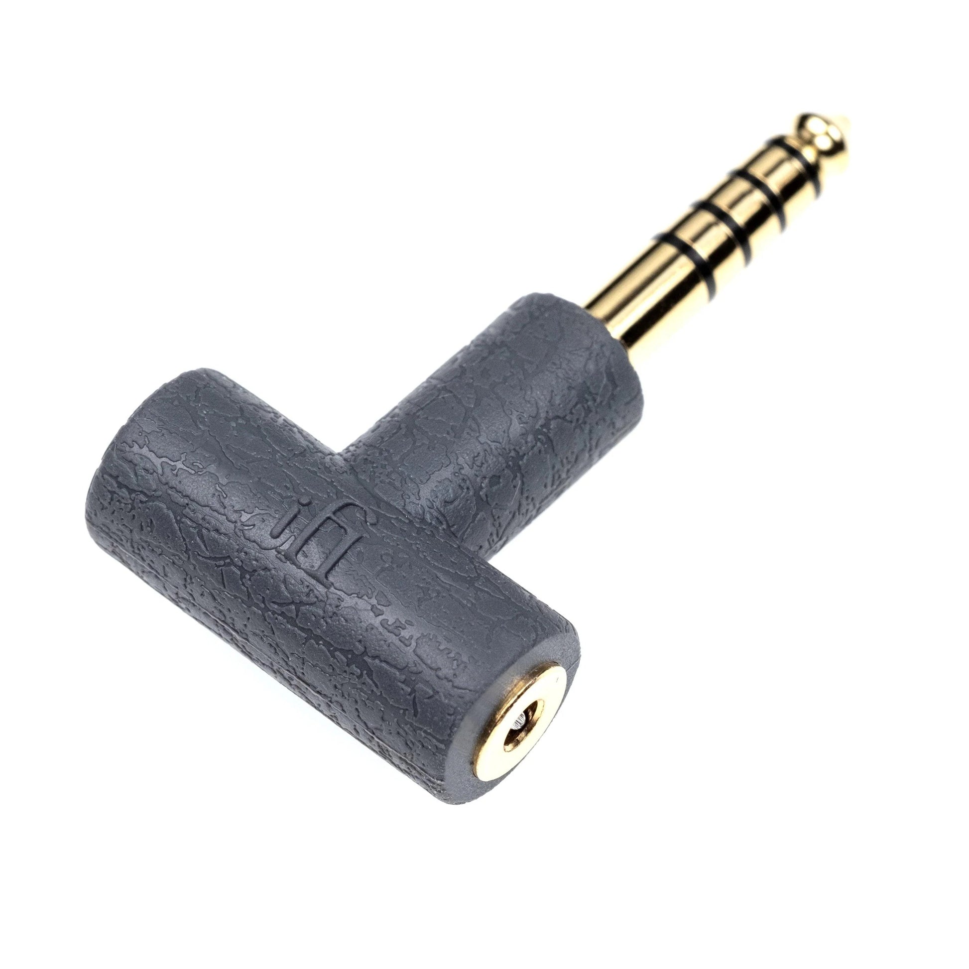 iFi Audio 2.5mm to 4.4mm headphone adapter showcasing the sleek design and sturdy connectors.