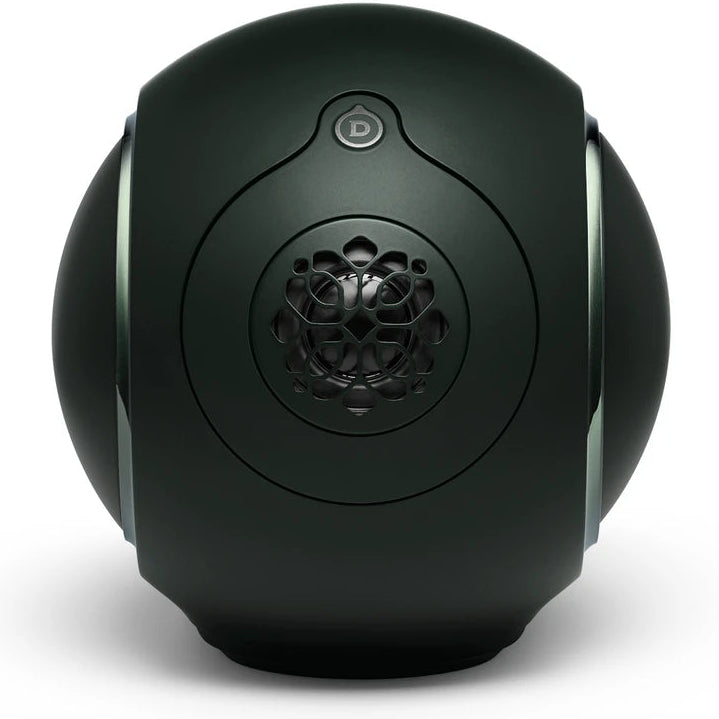 Devialet Phantom Ultimate wireless speaker with 98 dB volume, sleek black design, and high-end audio performance.
