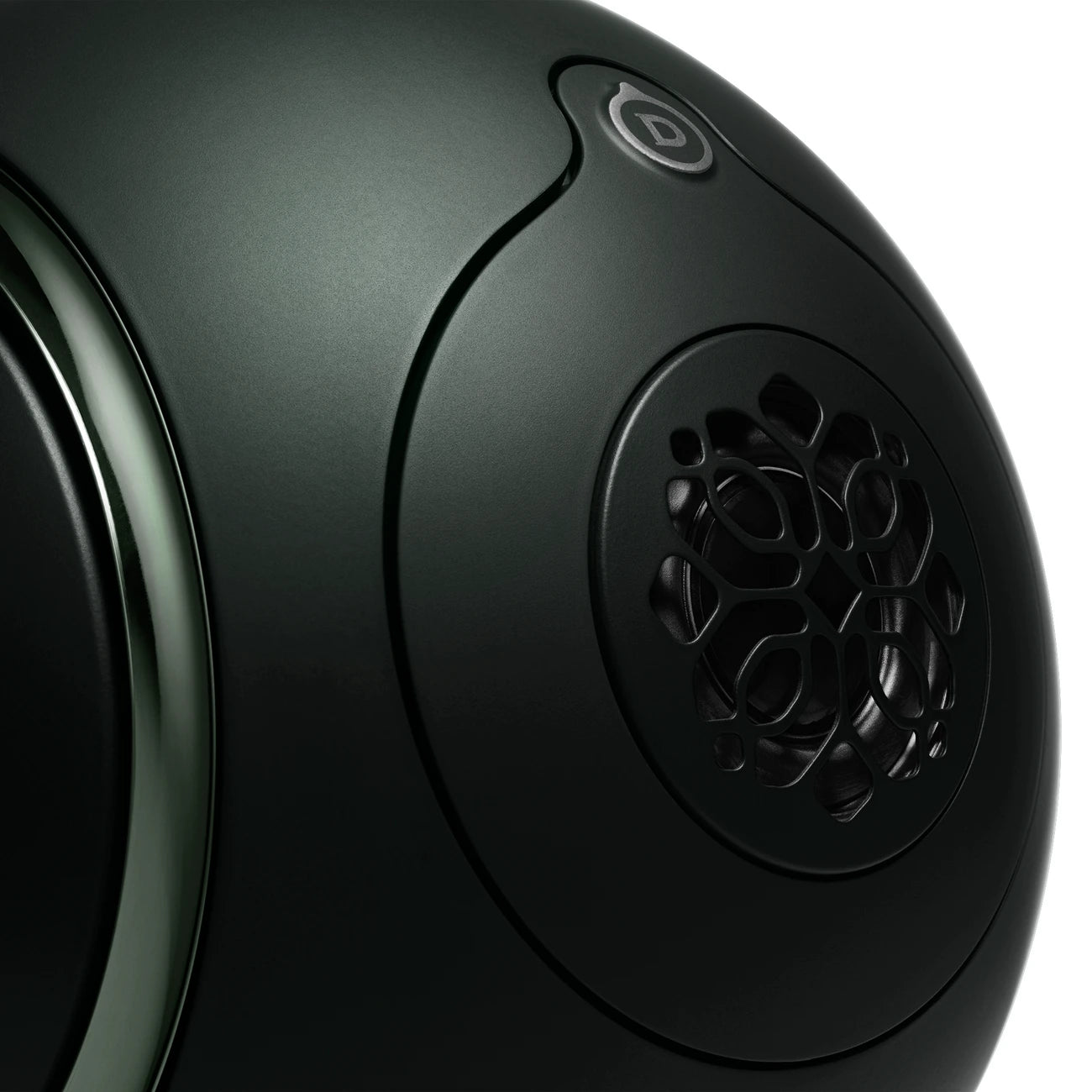 Devialet Phantom Ultimate wireless speaker with sleek black design, showcasing its compact shape and high-fidelity audio features.