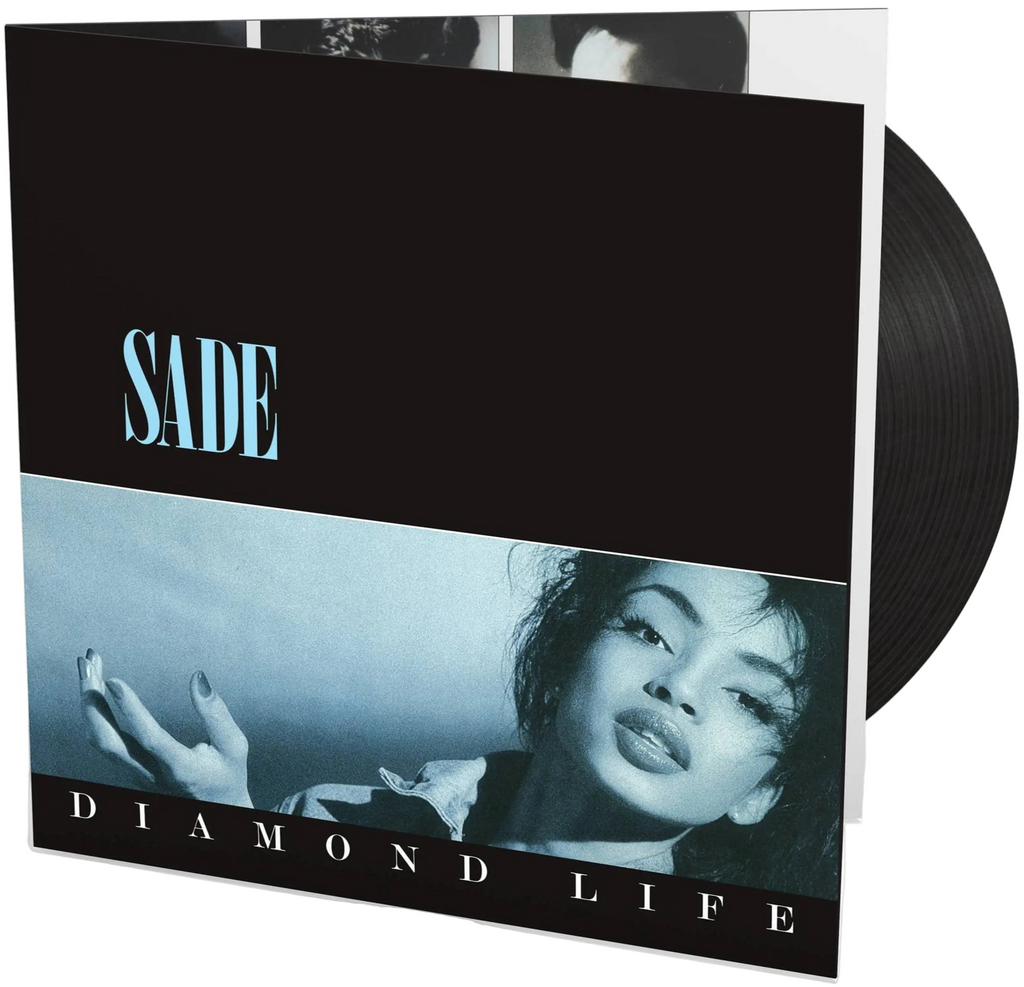 Black vinyl LP of Sade's Diamond Life album, showcasing the Sony Music Entertainment release with the album cover artwork.