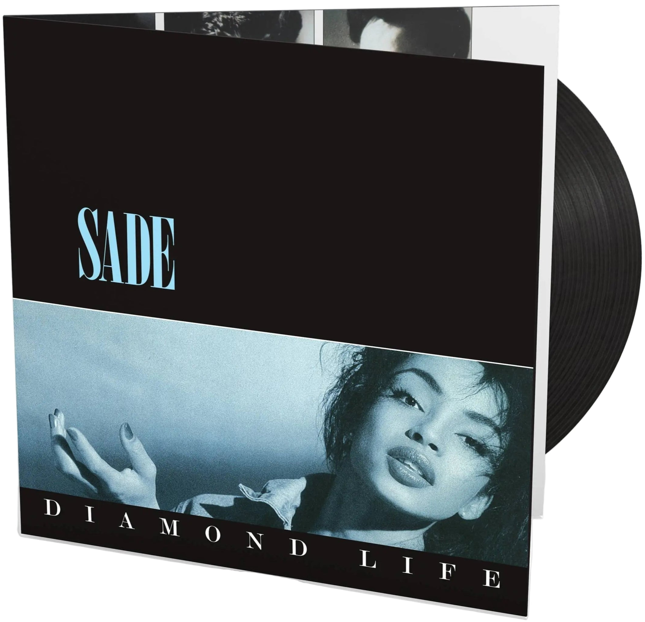 Black vinyl LP of Sade's Diamond Life album, showcasing the Sony Music Entertainment release with the album cover artwork.