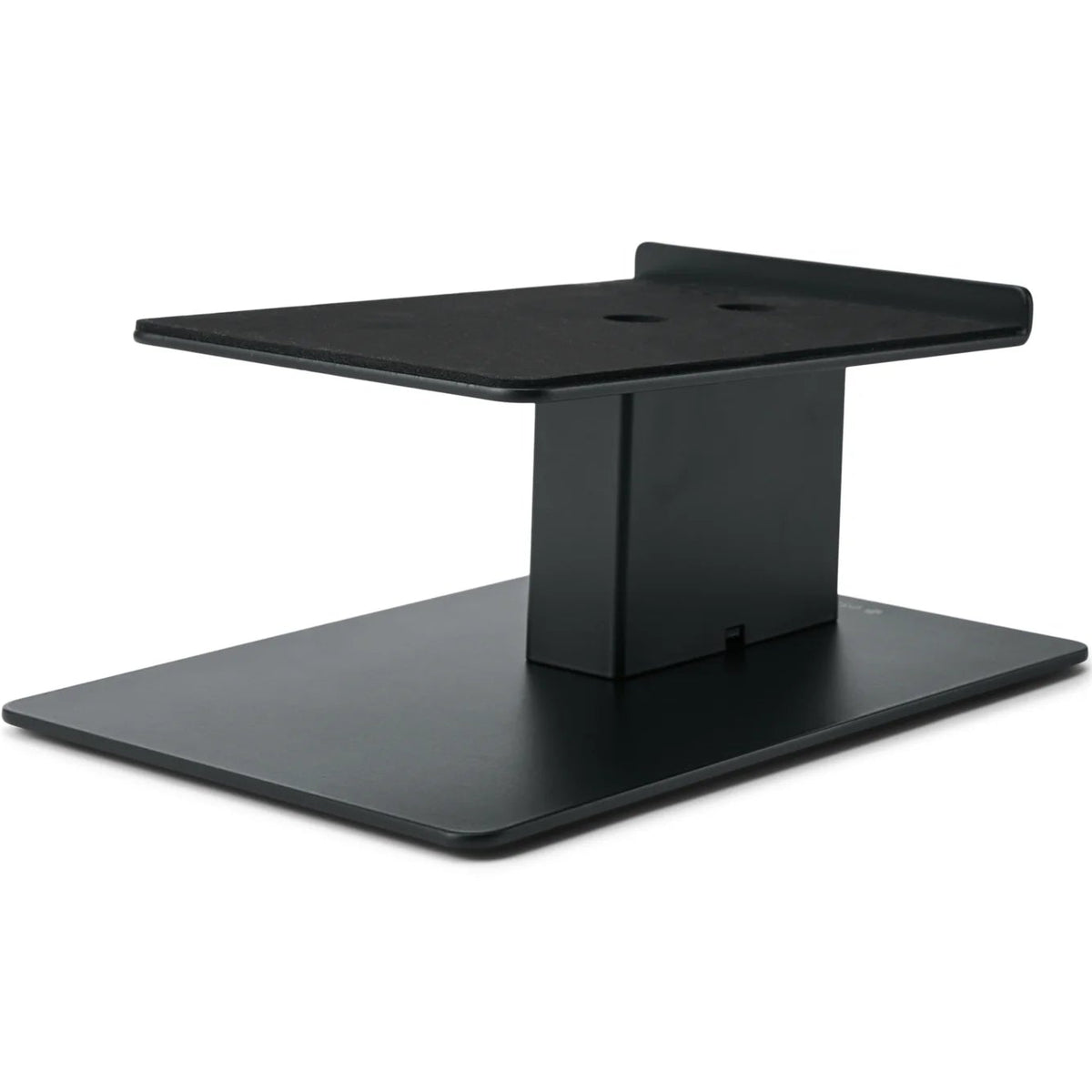 Essentials Kontur 10 speaker stands in black, sturdy metal construction with adjustable height for optimal audio setup.