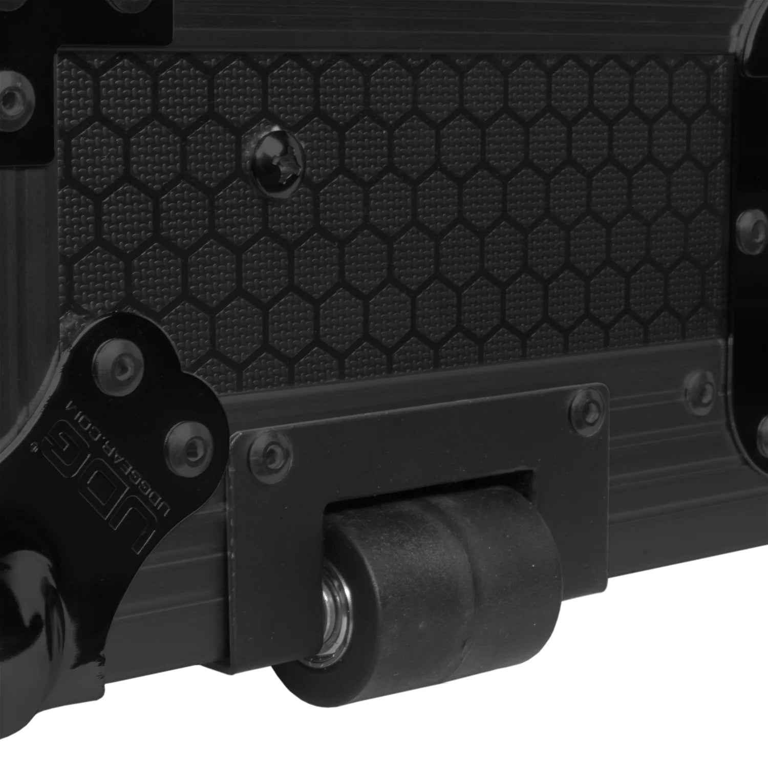 UDG Ultimate Flight Case for Pioneer DDJ-FLX10 DJ controller, black with roller wheels, sturdy protective DJ flight case.