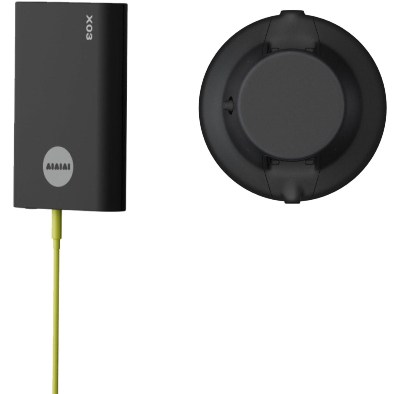 AIAIAI TMA-2 wireless upgrade kit with DJ headphone transmitters, showing black and silver components and connectors.