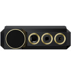 FiiO M27 portable music player with sleek black finish and touchscreen display, showing front view of the FiiO audio device.