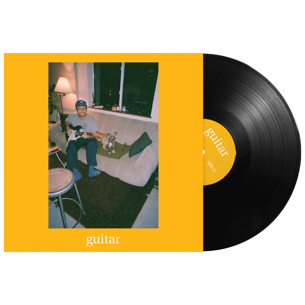Black vinyl LP of Mac DeMarco's guitar-themed album, featuring the record label branding and artwork on the cover.