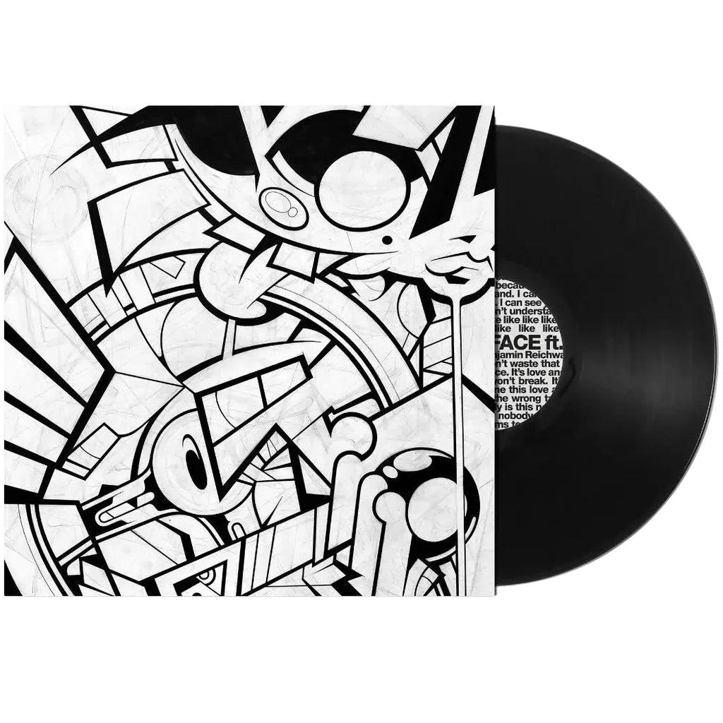 Black vinyl LP of Mechatok's Wide Awake electronic album by Young, showcasing the album cover artwork.