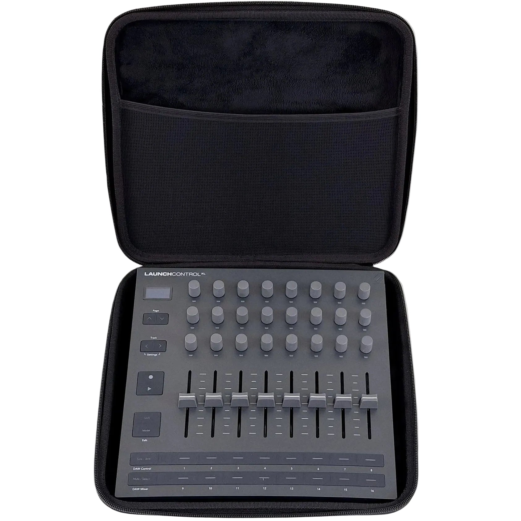 Analog Cases PULSE case for Novation Launch Control XL MK3, a durable studio bag with padded compartments for DJ and music production gear.