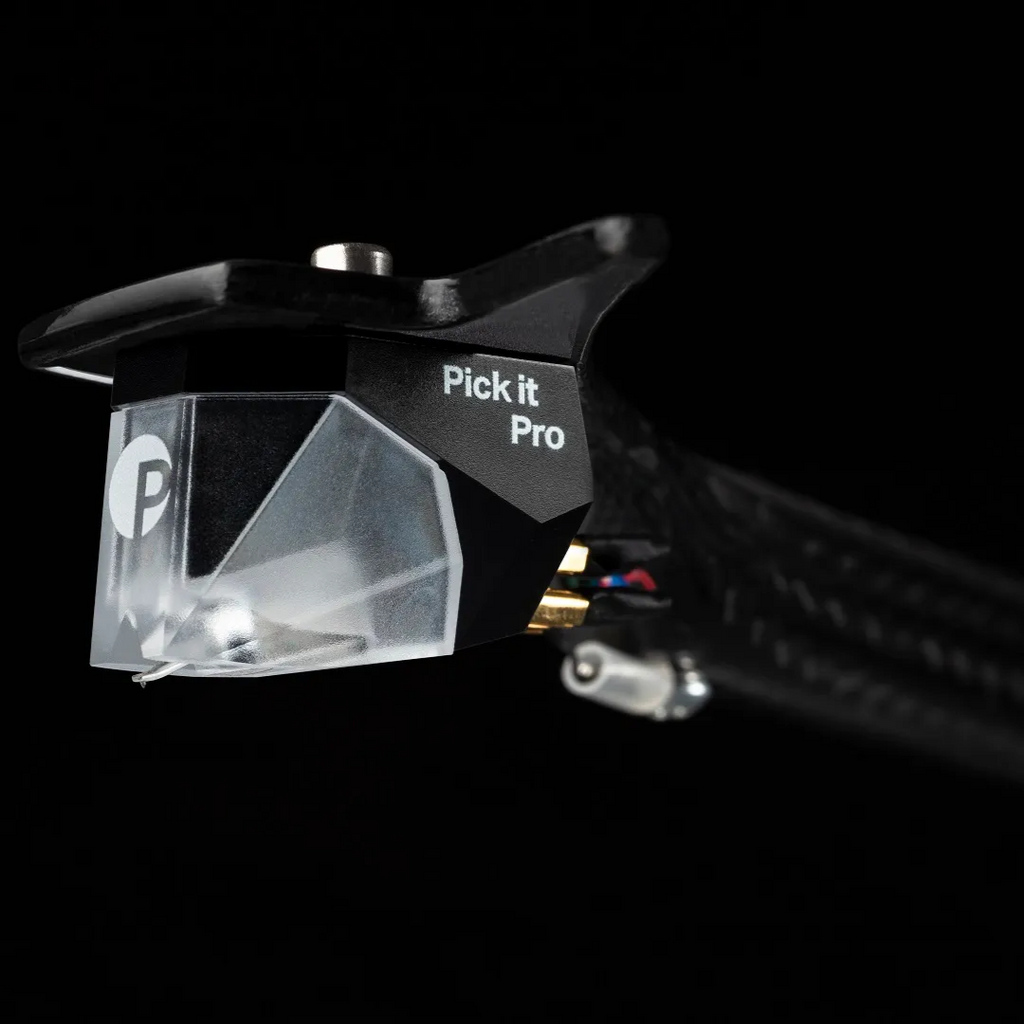 Pro-Ject Debut Pro turntable with sleek design and tonearm, ideal for high-quality vinyl listening.