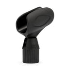 Rode NT3 condenser microphone with RM3 shock mount, shown from a three-quarter back angle on a neutral background
