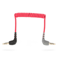 Rode SC7 cable adapter splitter with 3.5mm TRS and TRRS connectors, shown from the front view.