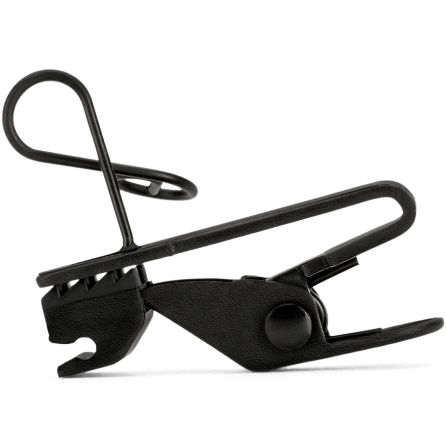 Three Rode LAV-CLIP wireless microphone accessories clips shown in a close-up image on a white background.