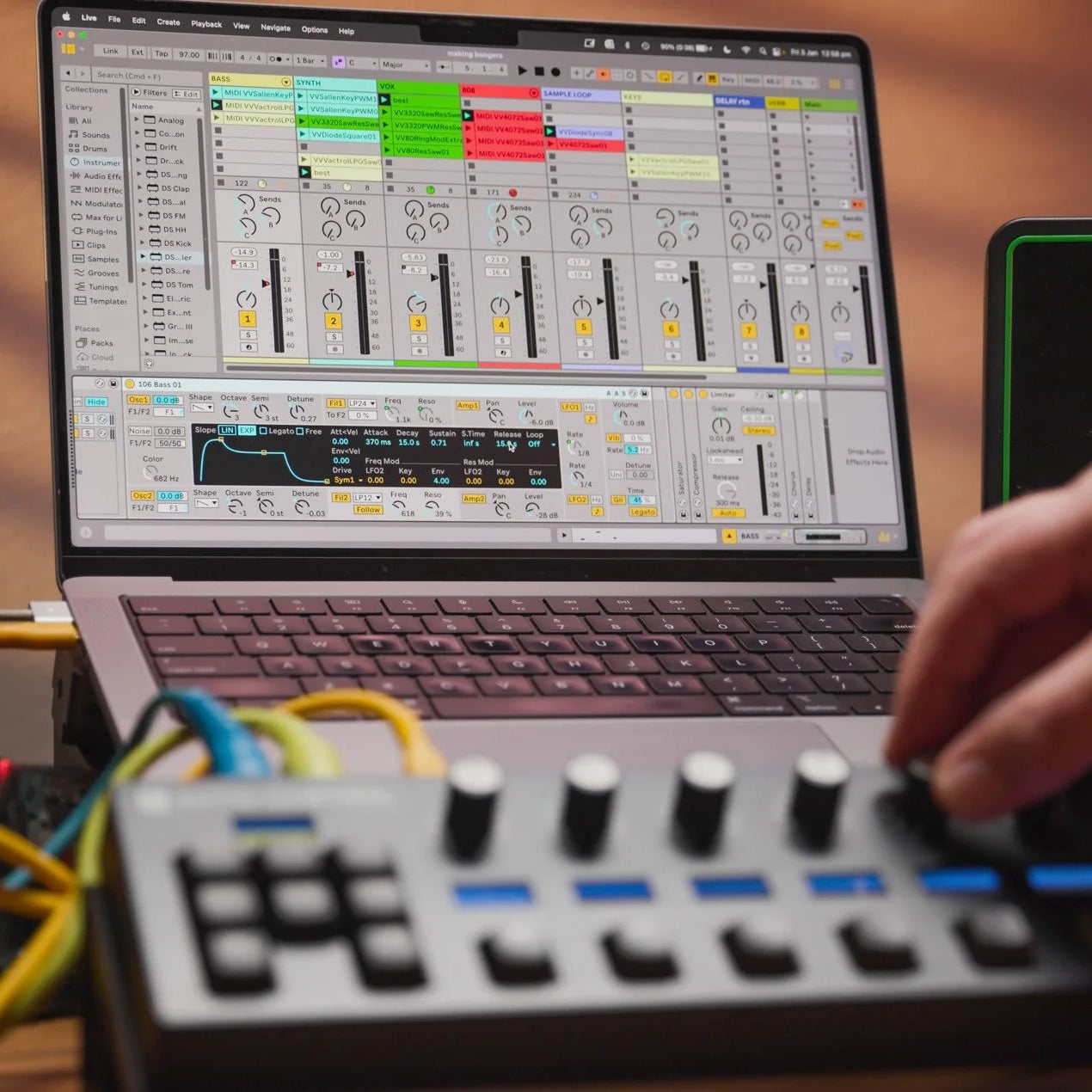 Melbourne Instruments Roto-Control MIDI controller plugin interface with rotary controls and visual display features.