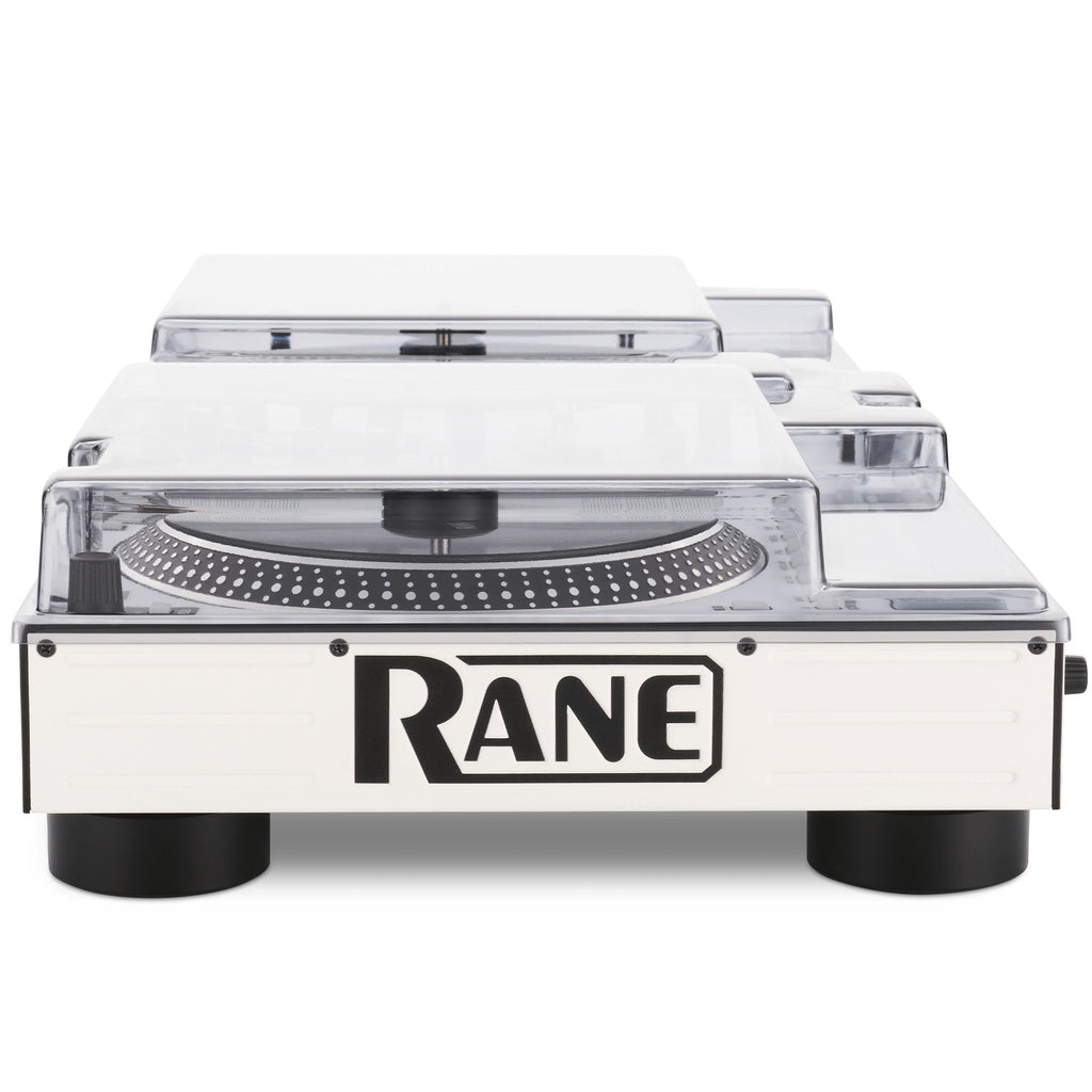 Decksaver Rane One MKII DJ cover showing a clear protective plastic case for Rane One MKII DJ controller from the side.
