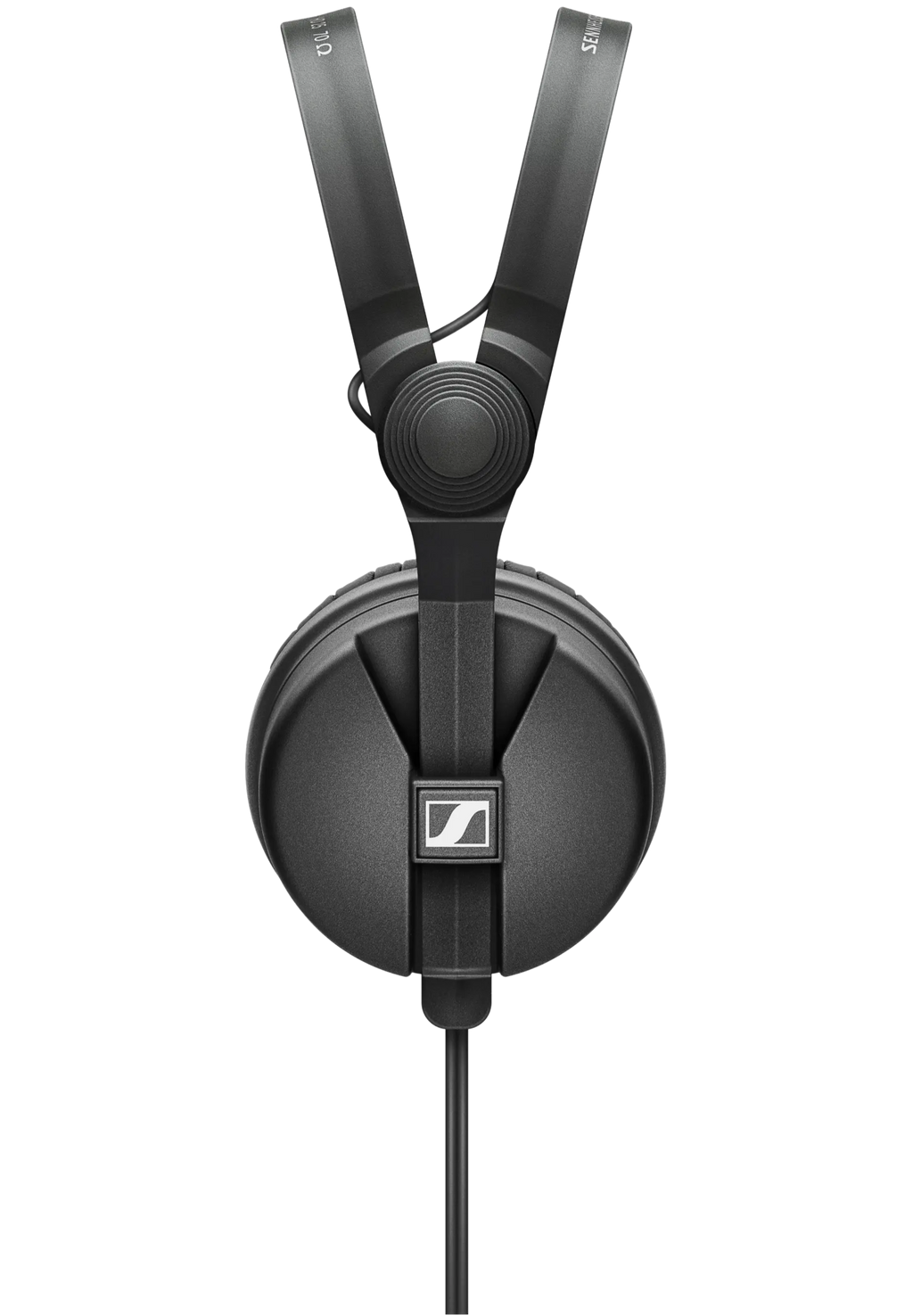 Sennheiser HD 25 DJ headphones with black over-ear design, adjustable headband, and padded ear cups for professional audio monitoring