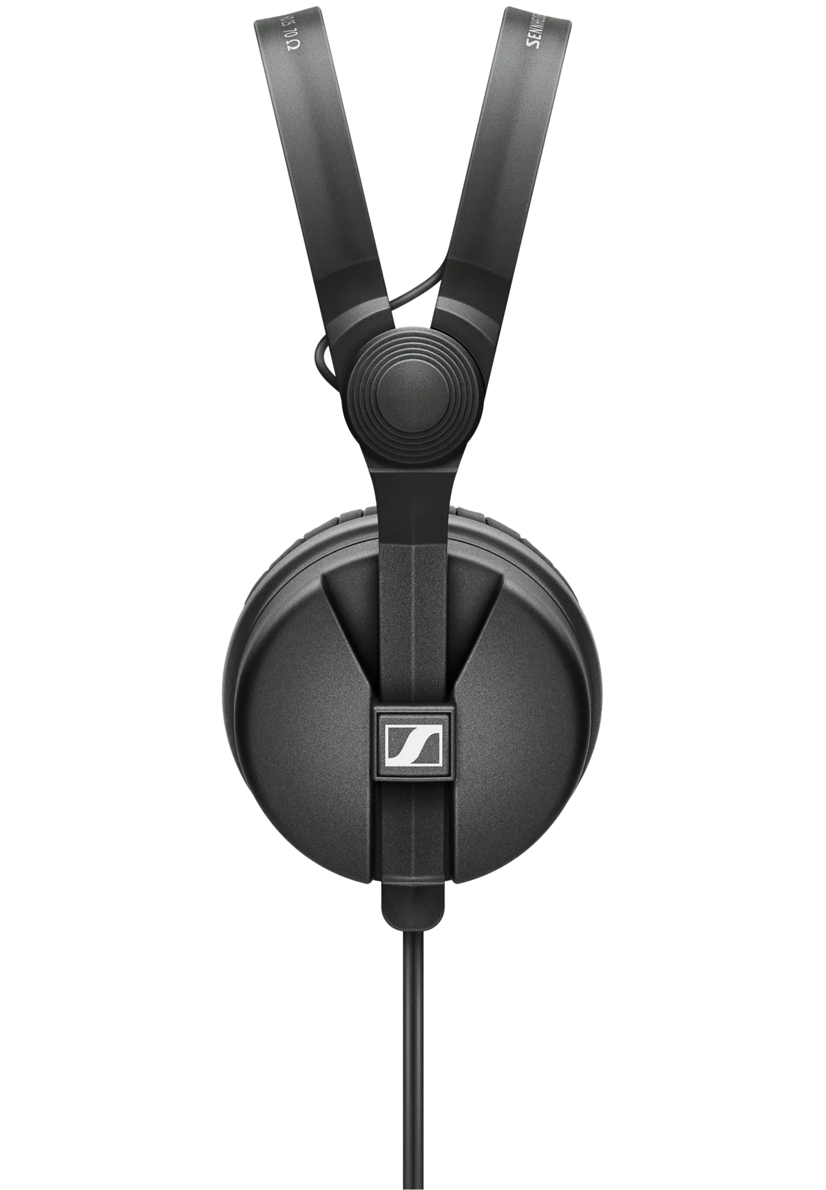 Sennheiser HD 25 DJ headphones with black over-ear design, adjustable headband, and padded ear cups for professional audio monitoring