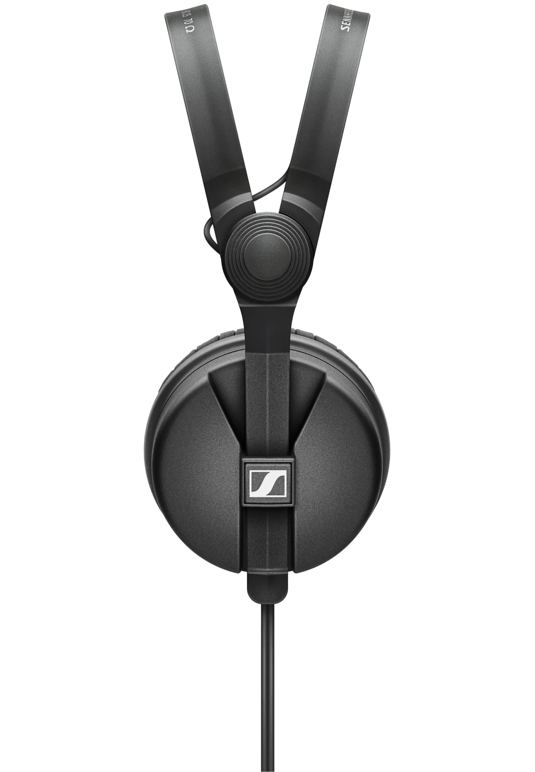 Sennheiser HD 25 DJ headphones with black over-ear design, adjustable headband, and padded ear cups for professional audio monitoring