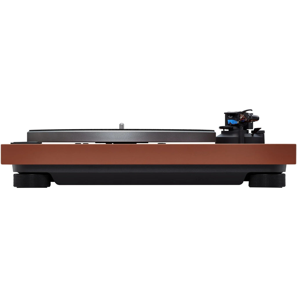 Technics SL-40CBT turntable with a sleek black design, tonearm, and control knobs visible on the front panel.